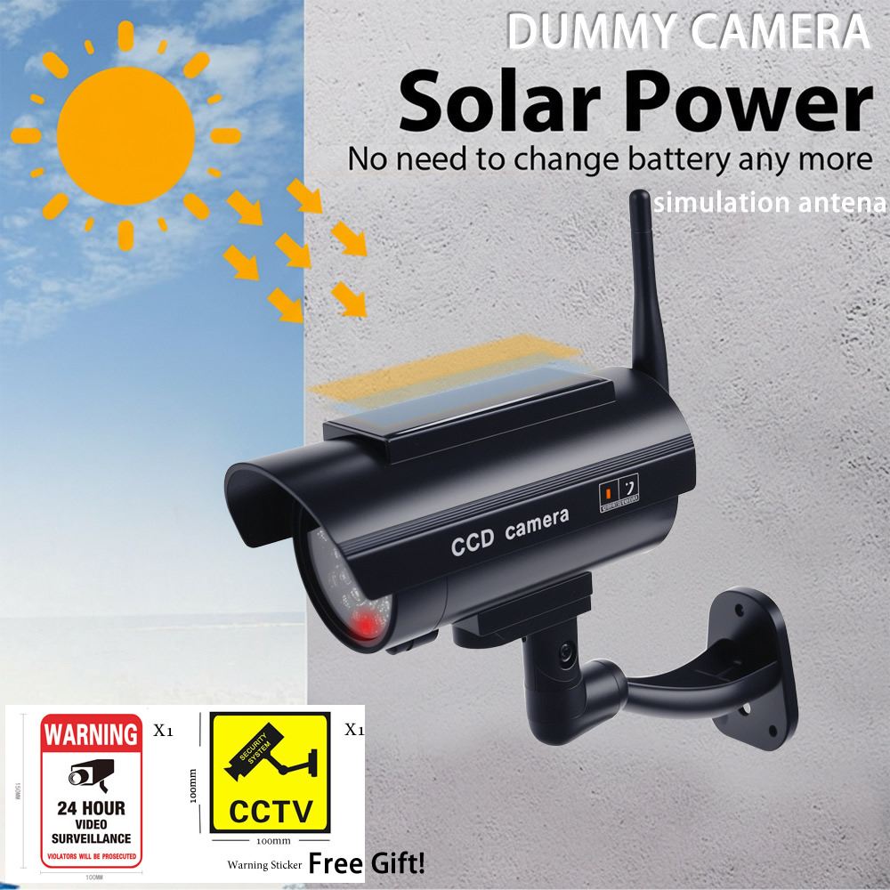 Home Yard Security Cameras - Mini Solar Powered Waterproof Fake Camera