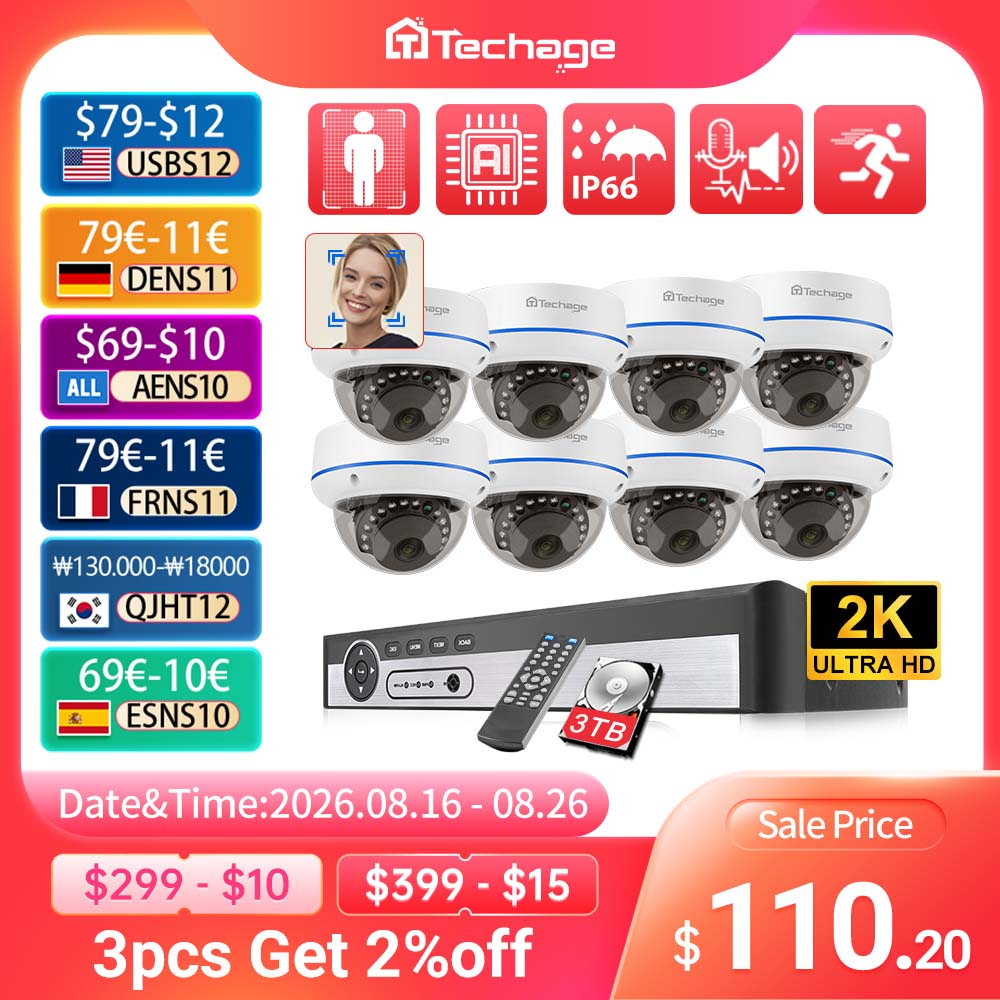 Home Security Video Recording Systems - 8CH 5MP POE Dome Security Camera