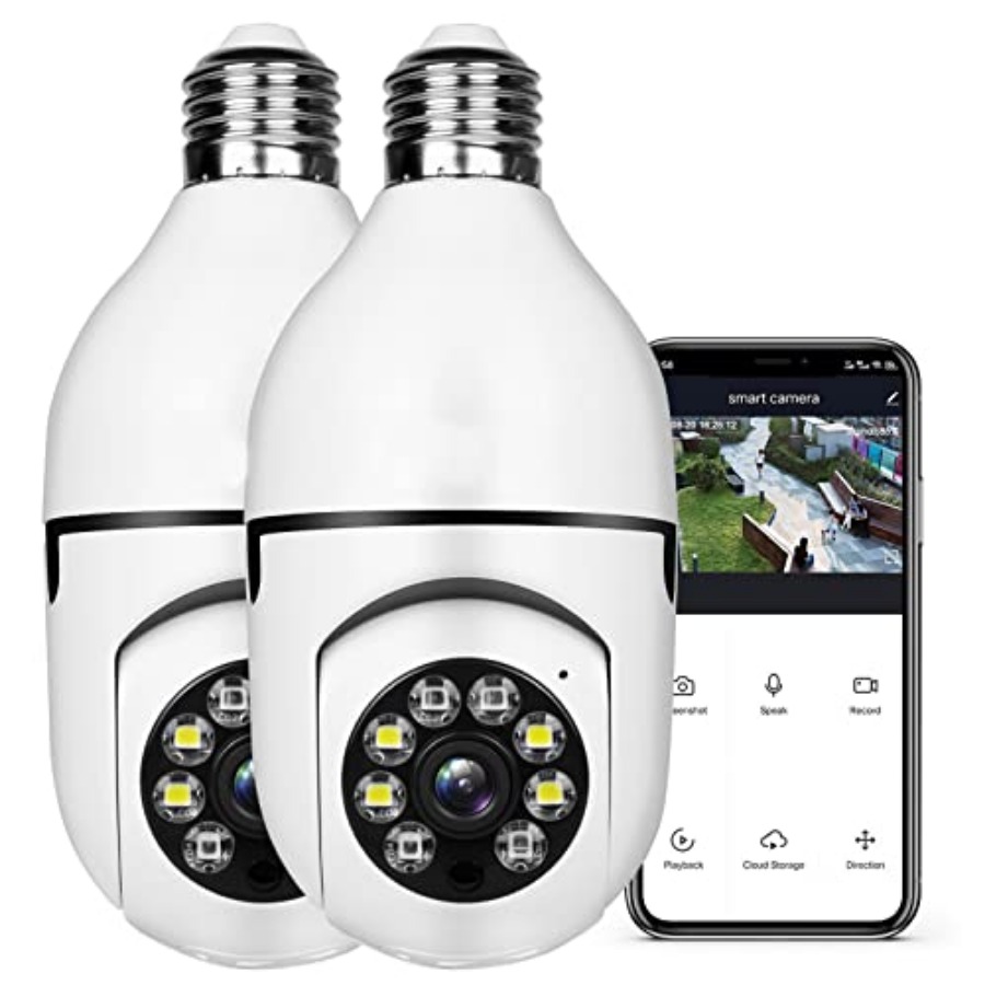 Home Security Wireless - Light Bulb 1080P Security Wireless Camera