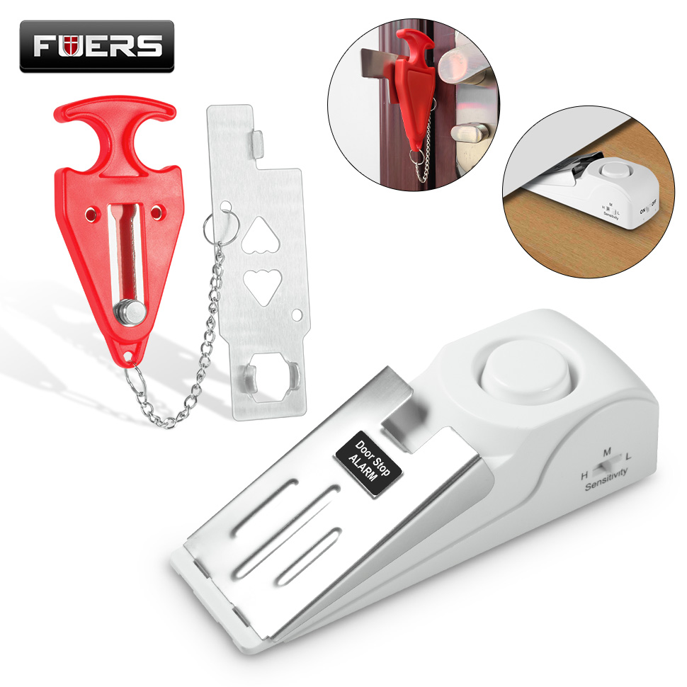 Home Security Lock System - FUERS Wireless Door Stop Alarm System120dB