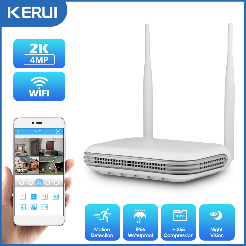 Home Security Panel - KERUI 2K 4MP Outdoor Full HD