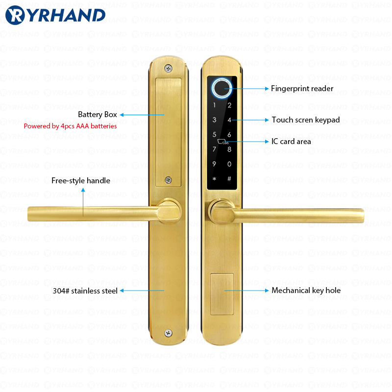 IP66 Gold Stainless steel Slid - огляд і ціна Home Security Keypad