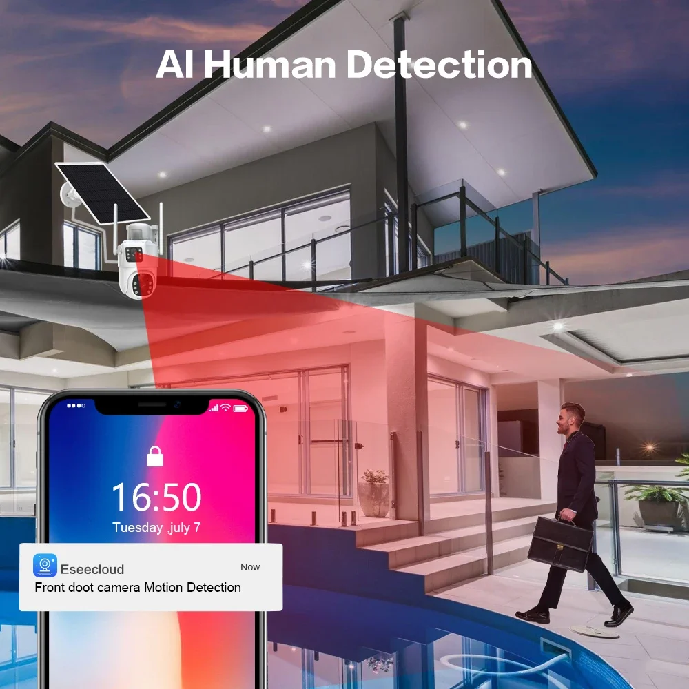 4K 8MP Dual Lens Wifi Solar CC - огляд і ціна Home Security Panel