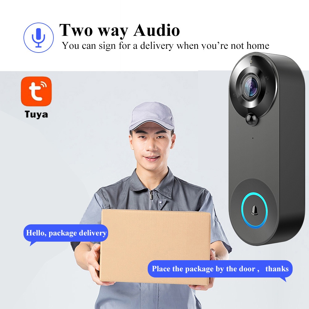 Tuya 1080P Wireless WIFI Doorb - огляд і ціна Home Security Prices