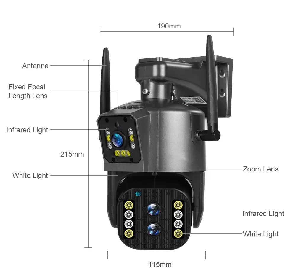 4K 4MP 10XZoom LTE 4G Sim Card - огляд і ціна Ip Camera Outdoor 4K