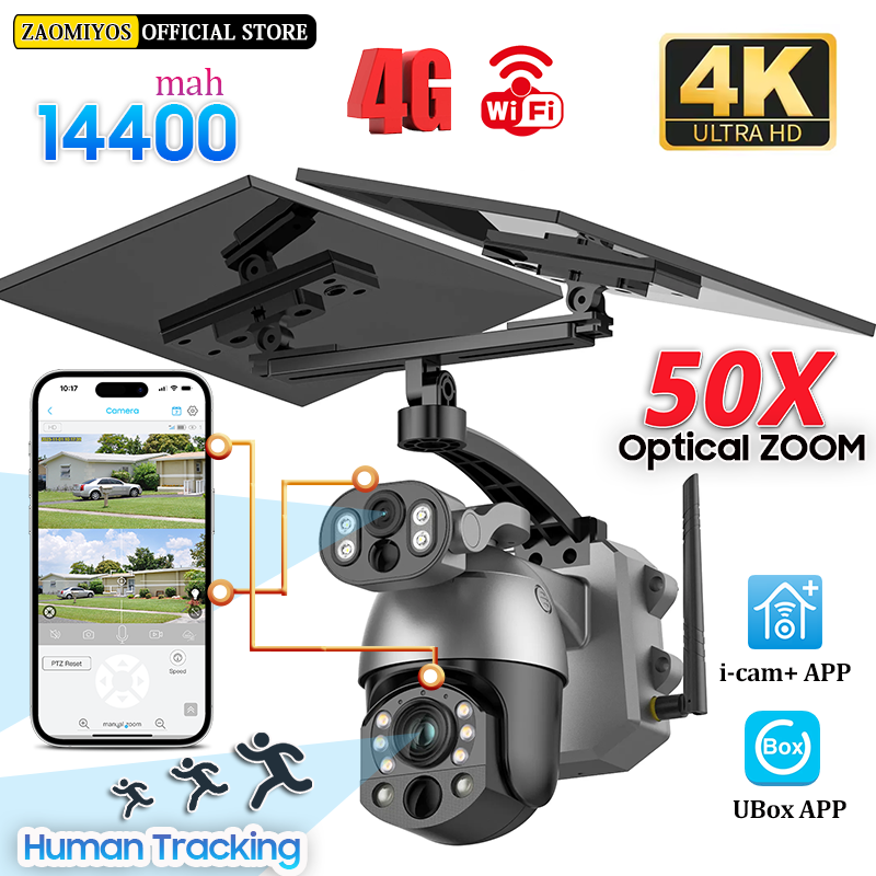 4K 50X ZOOM 10MP Solar Camera  - огляд і ціна Ip Camera Outdoor 4K