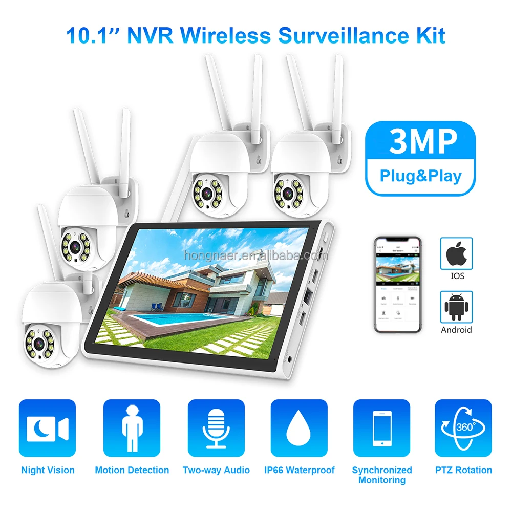 2026 Hongnaer 3MP 4 Channel Wi - огляд і ціна Home Security Wireless