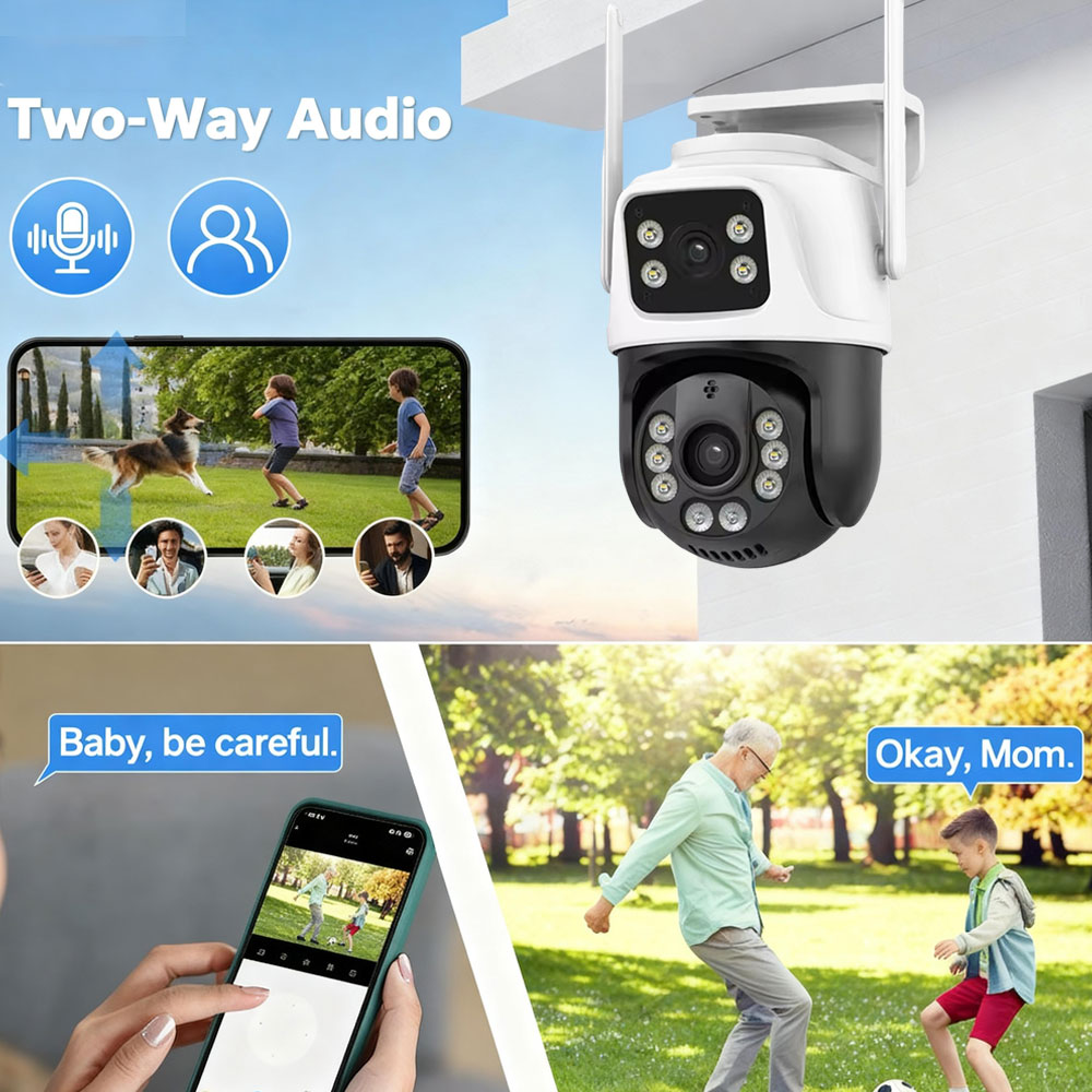 8MP 4K WiFi PTZ Security Camer - огляд і ціна Home Yard Security Cameras