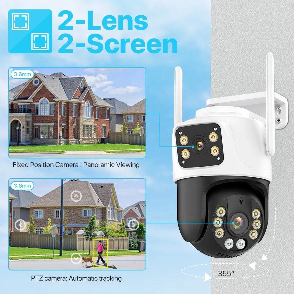 8MP 4K WiFi PTZ Security Camer - огляд і ціна Home Yard Security Cameras