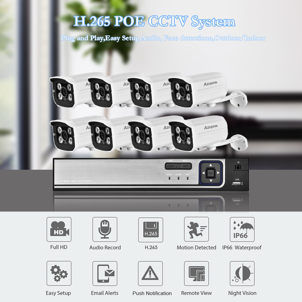H.265 HD 5MP POE NVR Kit Stree - огляд і ціна Home Security Video Recording Systems