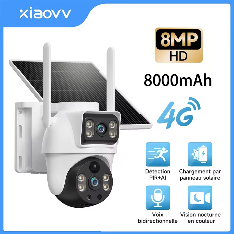 XIAOVV 8MP 4G LTE Solar Outdoo - огляд і ціна Ip Camera Outdoor 4K