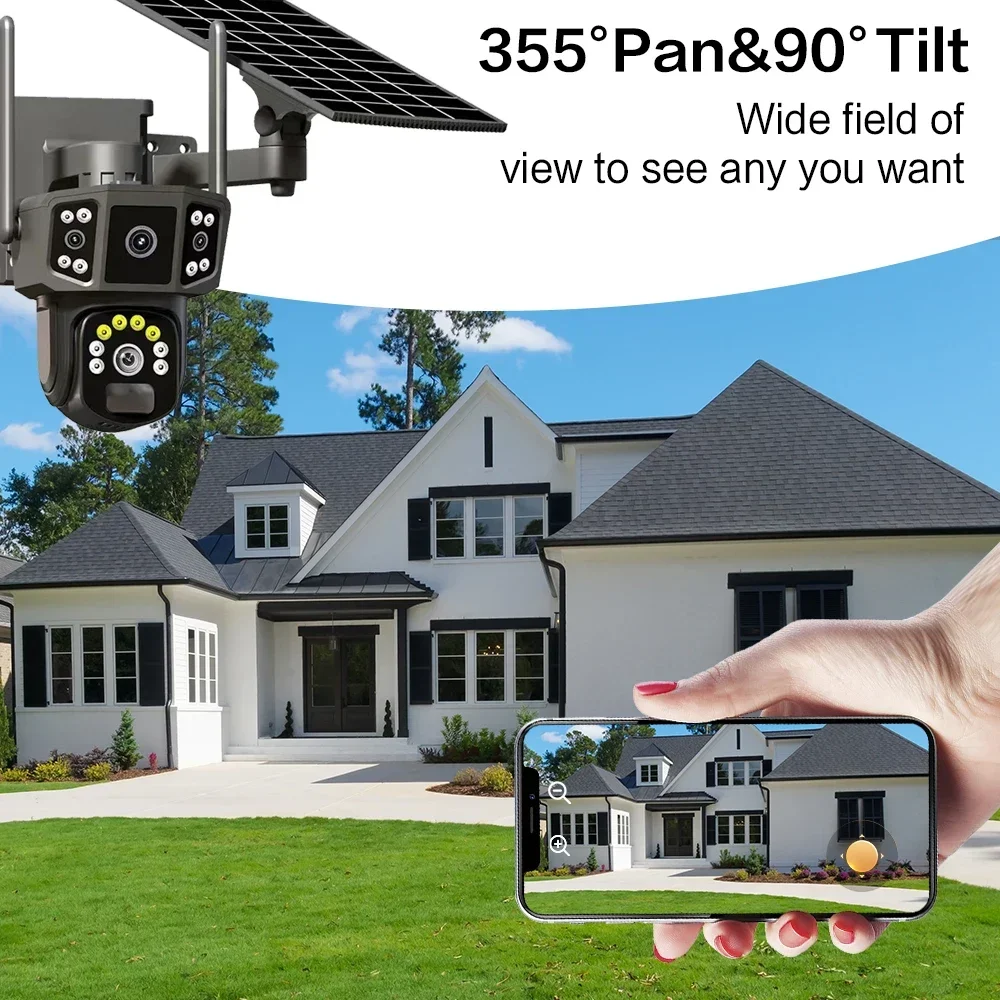 WIFI 4G SIM Solar Camera V380, - огляд і ціна Ip Camera Outdoor 4K