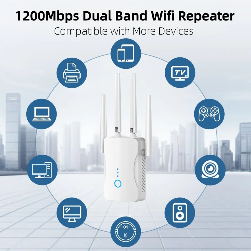 1200Mbps Dual Band WiFi Repeat - огляд і ціна Home Security Wireless