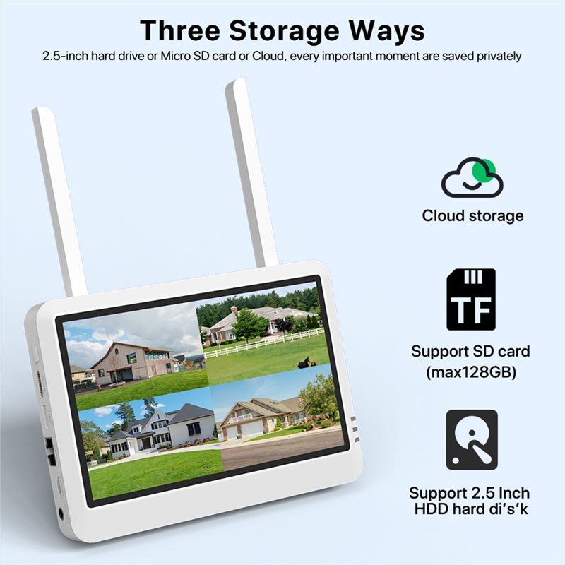 B44C Wireless 8CH 7-Inch LCD M - огляд і ціна Home Security Video Recording Systems