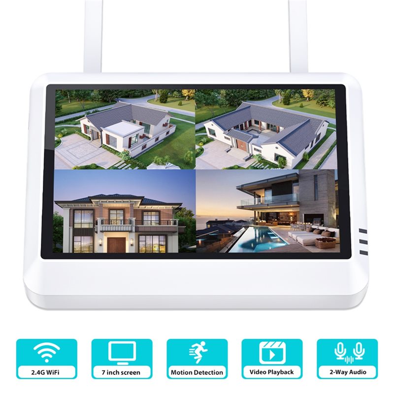 B44C Wireless 8CH 7-Inch LCD M - огляд і ціна Home Security Video Recording Systems