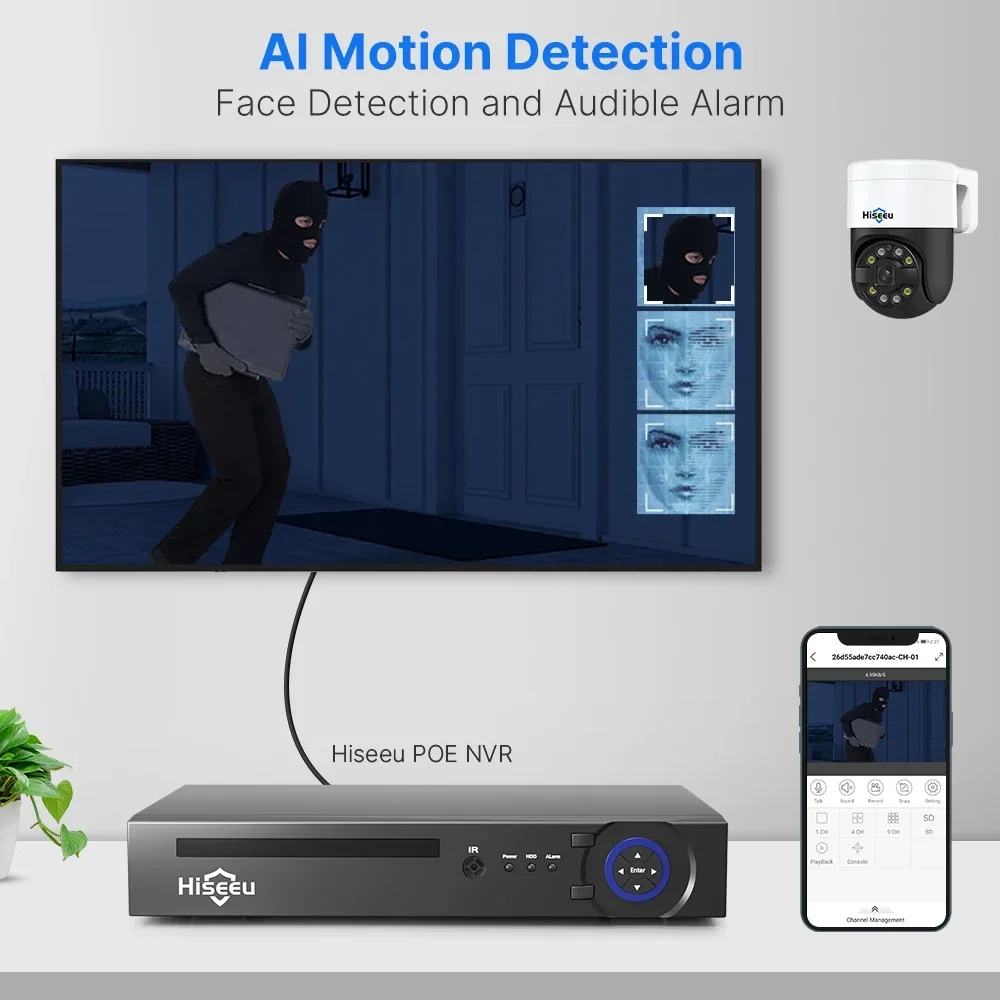 H.265 8Channel Ai Face Detecti - огляд і ціна Ip Camera Outdoor 4K