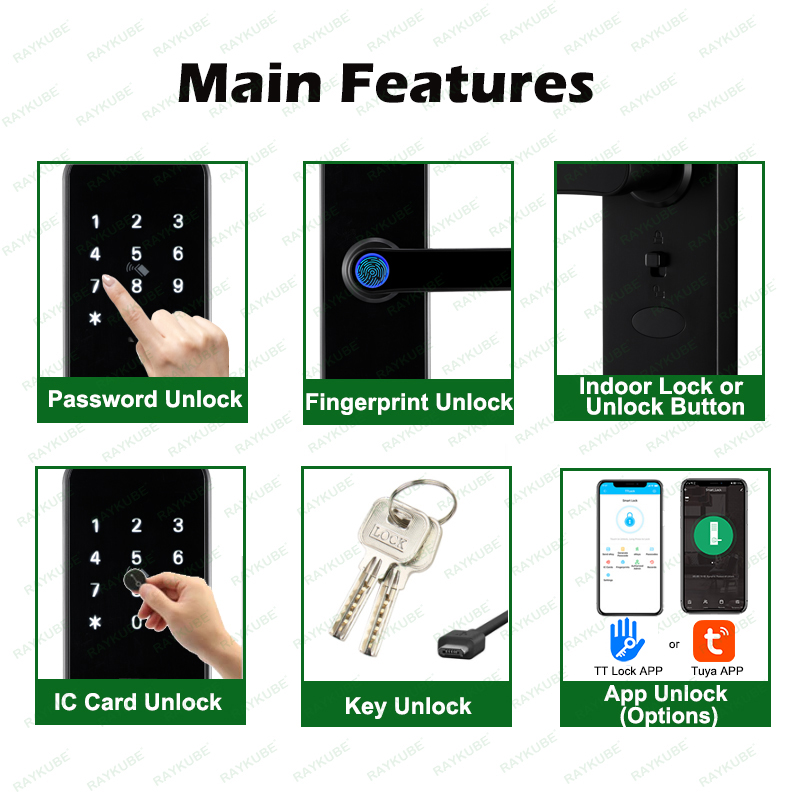 RAYKUBE K8 Smart Door Lock TTl - огляд і ціна Home Security Keypad
