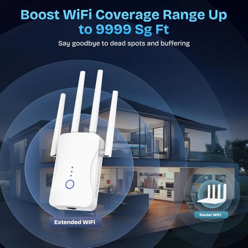 2.4G/5GHz Dual Band WiFi Repea - огляд і ціна Home Security Wireless
